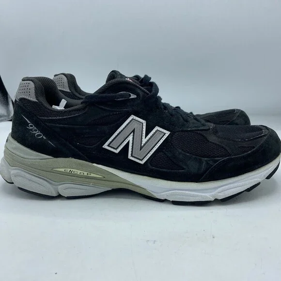 New Balance 990V3 Made In The USA Black M990BK3 Mens Size 10.5 Black 990 V3 - Picture 2 of 7